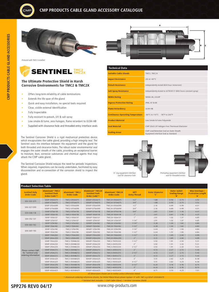 CMP Products Cable Gland Accessory Catalogue | Download Free PDF ...