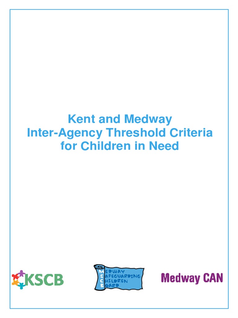 Kent Medway Threshold Criteria PDF Child Protection Caregiver