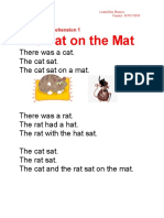 There Was A Cat. The Cat Sat. The Cat Sat On A Mat
