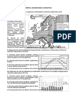 Fisa de Lucru Europa. Regionarea Climatica Pentru Bacalaureat