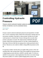 Controlling Hydraulic Pressure