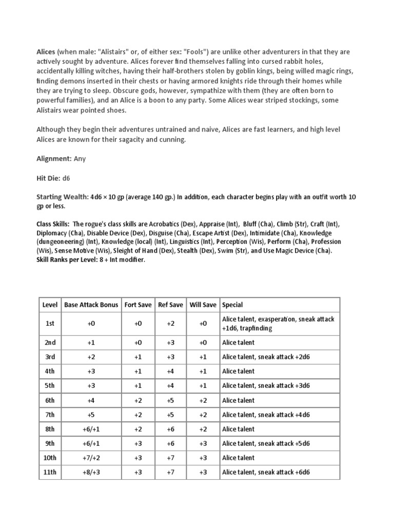 Alice Pathfinder Conversion | PDF | Leisure