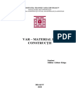 Var - Material de Construcții: Universitatea Transilvania Din Brașov