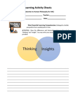 Thinking Insights: Learning Activity Sheets