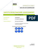 Air Compressor 290 CFM Risk Assessment