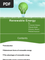 Renewable Energy: By: Kaoutar Esbayou Randa Ettalbi Younes Alouani Mehdi Hassouni