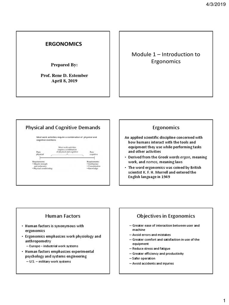 Ergonomic Task Redesign Analysis | PDF | Human Factors And Ergonomics ...