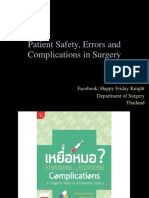 Patient Safety, Errors and Complications in Surgery: Facebook: Happy Friday Knight Department of Surgery Thailand