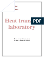 Heat Transfer Laboratory: University of Baghdad Engineering College Mechanical Department