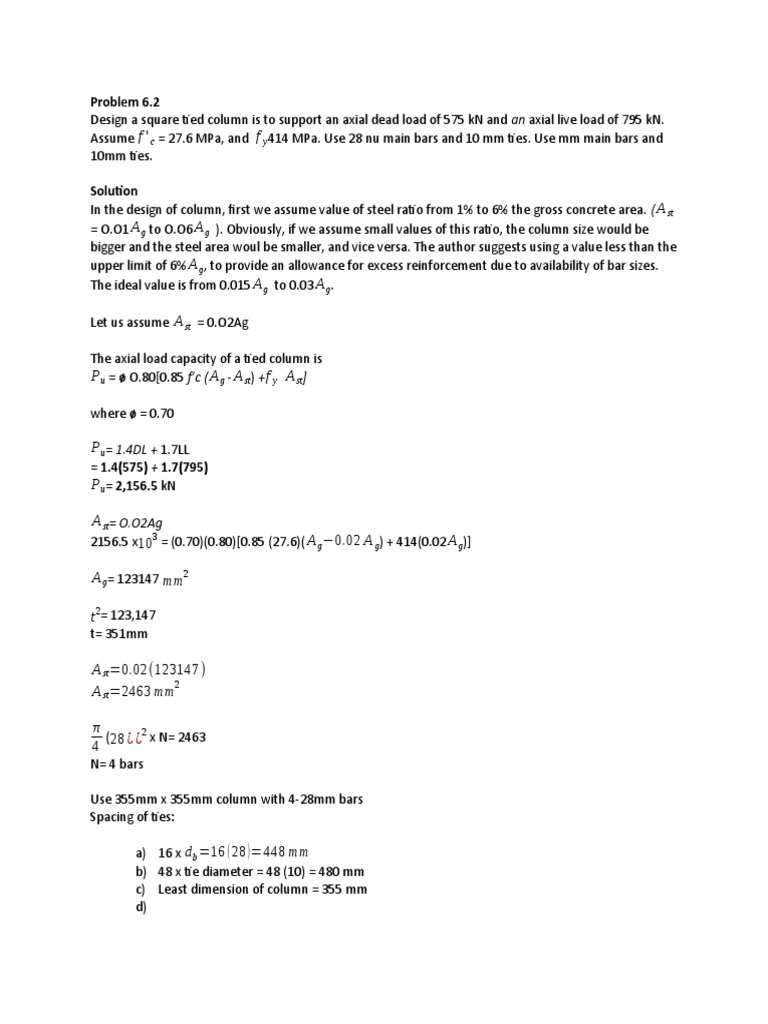 MATH Reinforced Concrete Design 02 | PDF