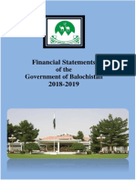 Balochistan Financial Statments 2018-19