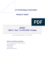 JMS901 USB 3.1 Gen 1 To UFS/UHS-1 Bridge: Product Brief