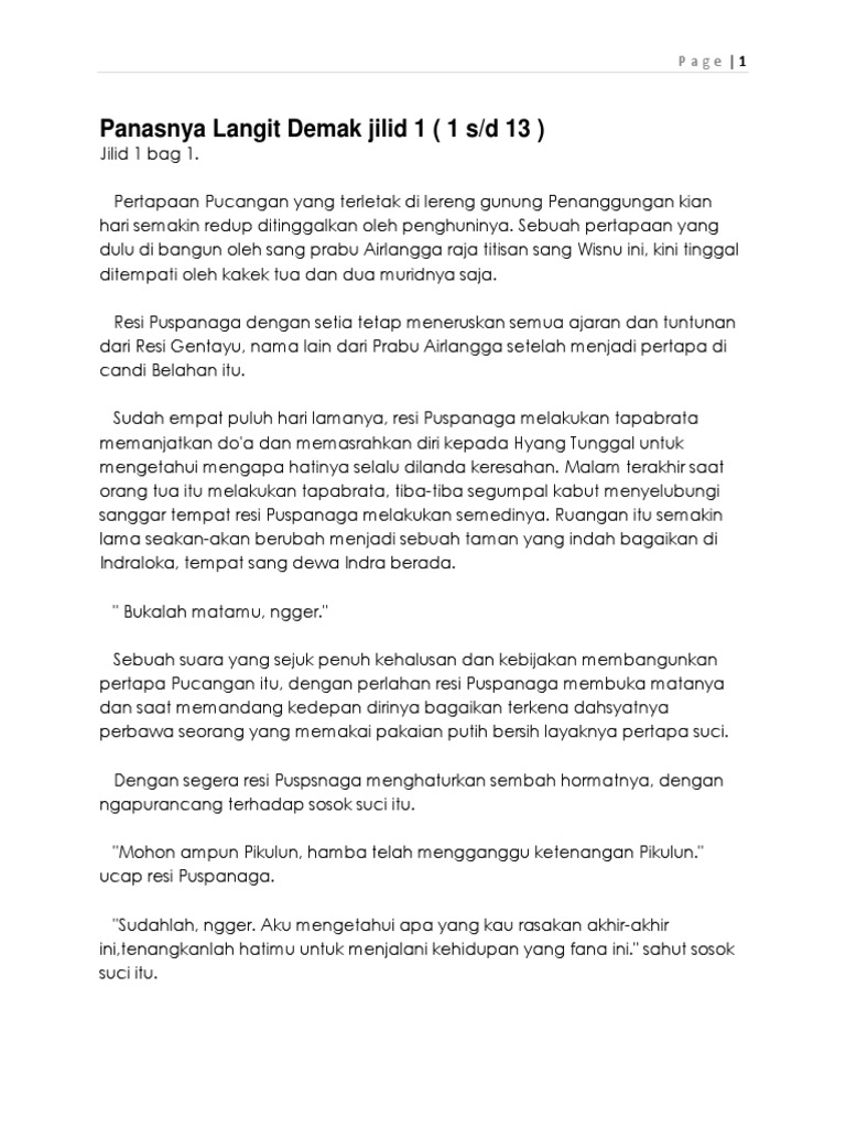 Panasnya Langit Demak Jilid 1 12 Pdf