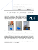 Solubility. The Result of The Solubility of Copper (II) Sulfate Pentahydrate When It Is