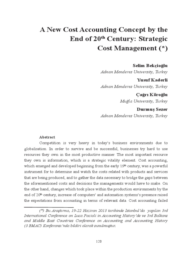 Strategic Cost Management Evolution | PDF | Supply Chain Management ...