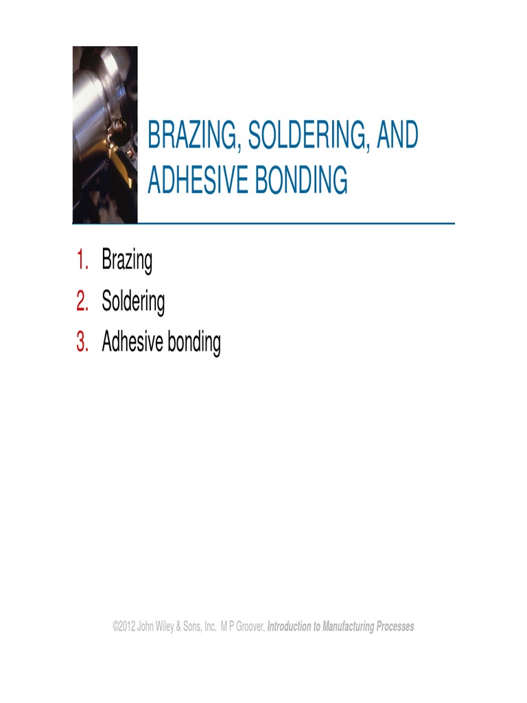 CHP 31 Brazing, Soldering and Adhesive Bonding Download Free PDF Soldering Solder