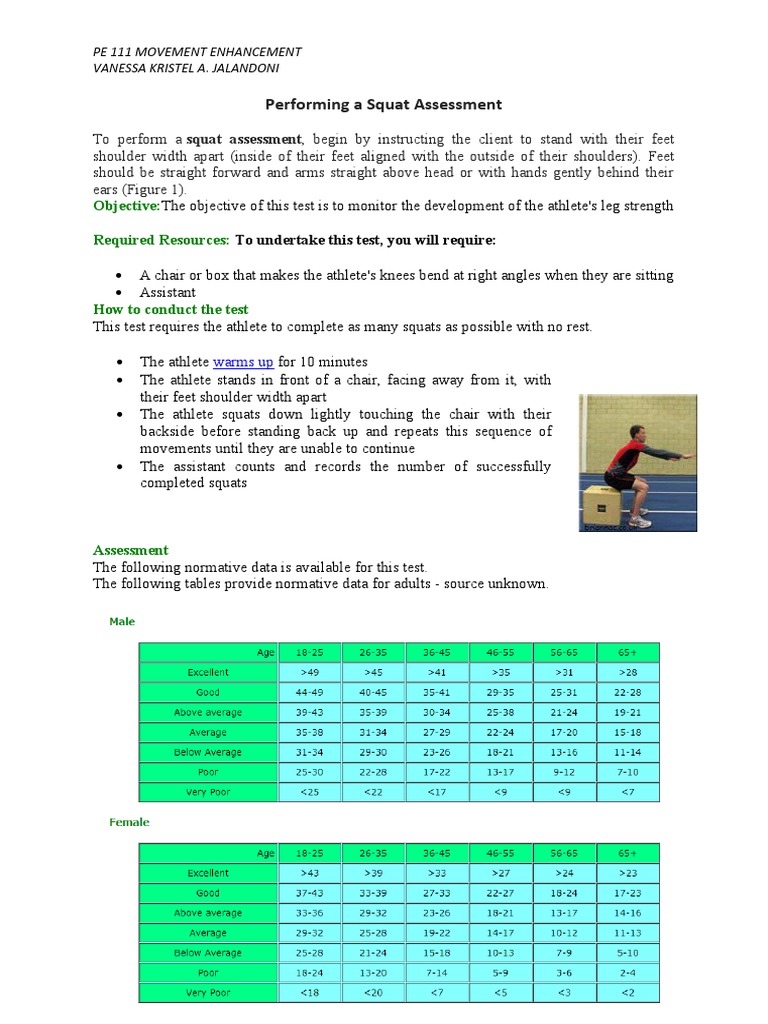 Assess lower body strength and flexibility | PDF | Human Body | Human ...