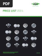 Price List 2014: Valid From 01.04.2014, Prices in Euro, Excluding VAT. Previous Price Lists Will Become Invalid