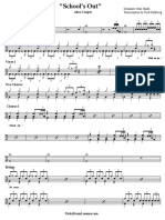 Schools Out Drum Sheet Music PDF