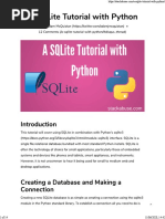 A SQLite Tutorial With Python PDF