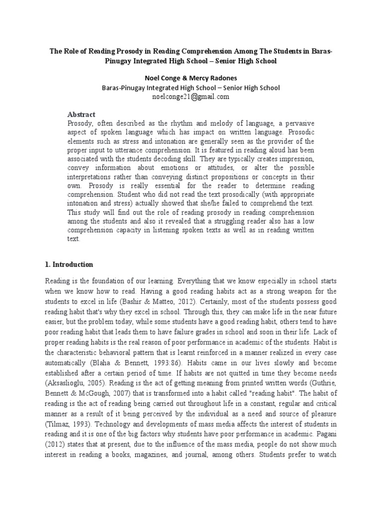 Full Qualitative Research Paper | PDF | Reading Comprehension | Fluency