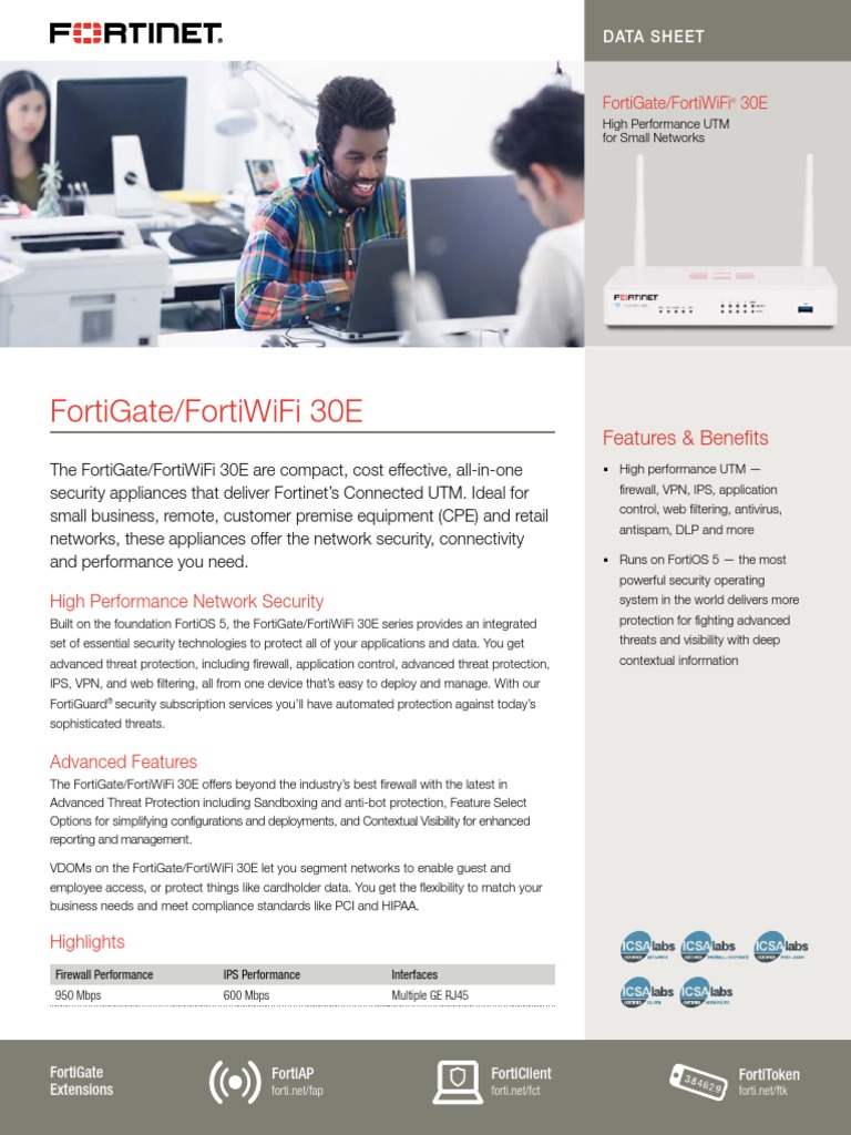 Fortigate/Fortiwifi 30E: Features & Benefits, PDF