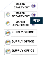Mapeh Department Mapeh Department Mapeh Department: Supply Office Supply Office Supply Office