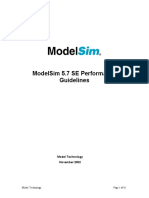 ModelSim 5.7 SE Performance Guidelines