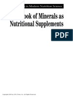 Handbook of Minerals As Nutritional Supplements PDF