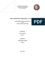 Metro Manila Water Supply System: A Case Study