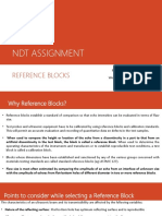 NDT Assignment: Reference Blocks