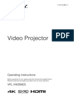 Video Projector: Operating Instructions