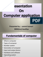 Presentation On Computer Application