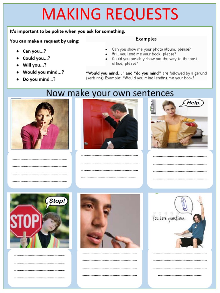 Making A Request Exercise Pdf