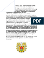 Creación Politica Del Distrito Ccapi-Diego Sucso-Articulo de Opinion