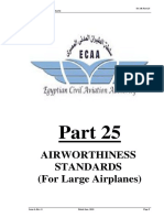 Airworthiness Standards (For Large Airplanes) : Ministry of Civil Aviation ECAR Part 25 Egyptian Civil Aviation Authority