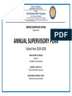 Annual Supervisory Plan: School Year 2019-2020