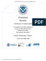 Homeland Security: Certificate of Achievement