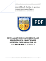 GUIA DE ELABORACION DE SILABO NO PRESENCIAL Covid-19
