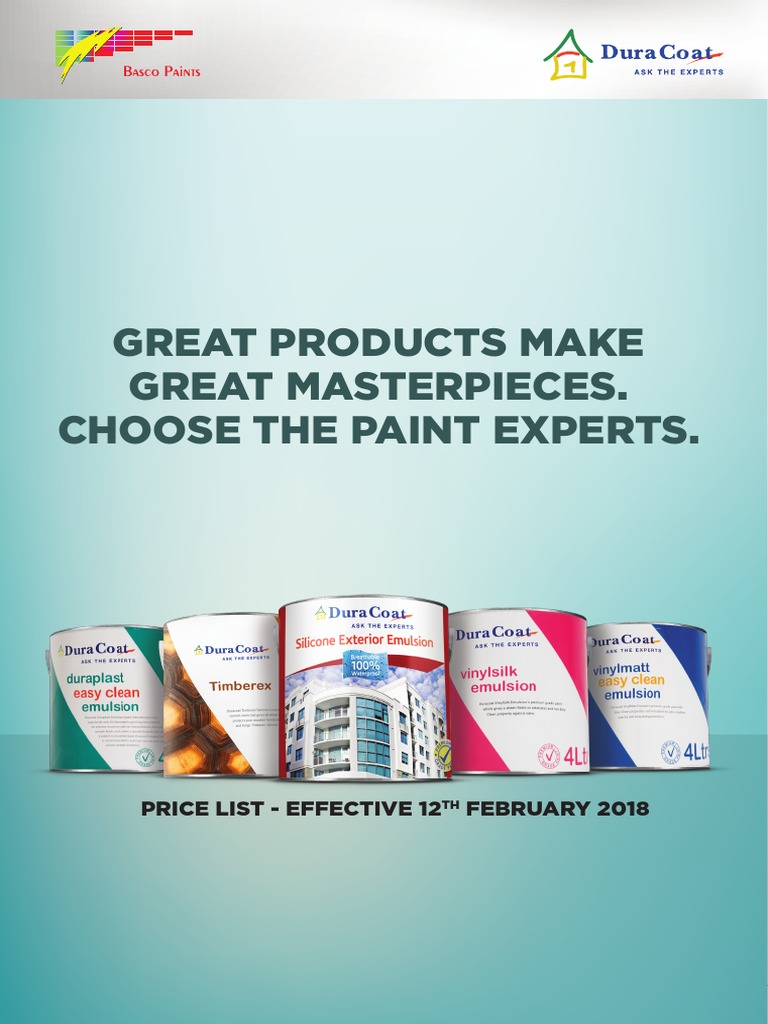 Basco Price List Final PDF Varnish Acrylic Paint