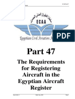 The Requirements For Registering Aircraft in The Egyptian Aircraft Register
