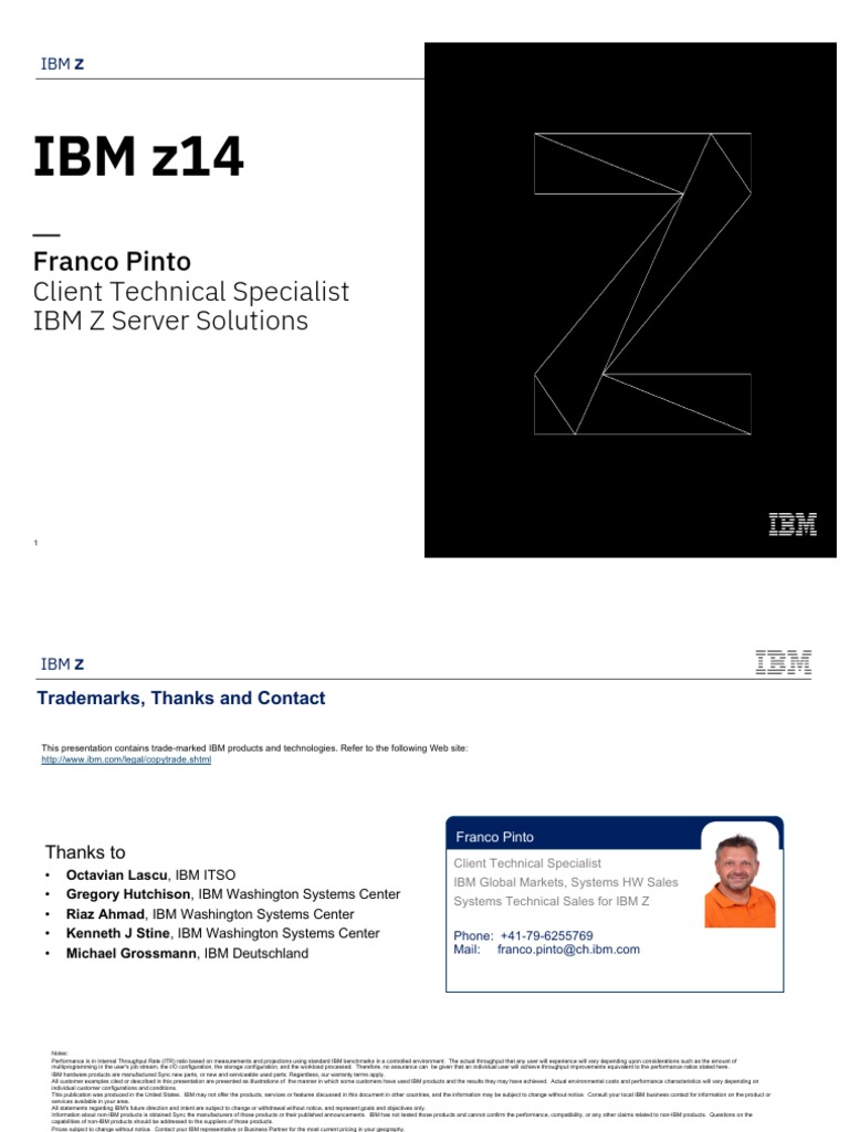 GSE - 201710 - IBM - Z14-Technical - Overview - Final SUPER GOOD ONE ...