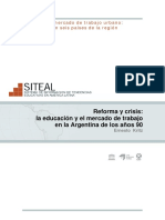 Kritz (2005) - Reforma y Crisis La Educación y El Mercado de Trabajo en La Argentina de Los Años 90