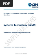 CIPS Level 2 Sample Exam Questions | PDF | Pricing | Procurement