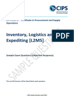 Inventory, Logistics and Expediting (L2M5) : CIPS Level 2 - Certificate in Procurement and Supply Operations