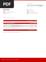 Account Ledger: William Hayes