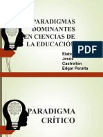 Paradigmas Dominantes en Ciencias de La Educación