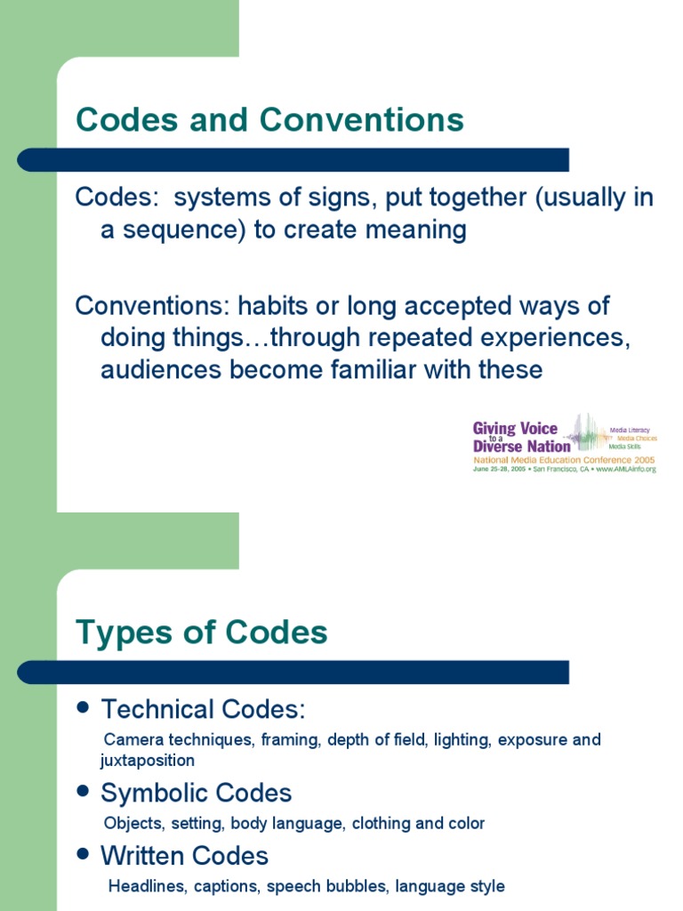 Codes and Conventions | PDF