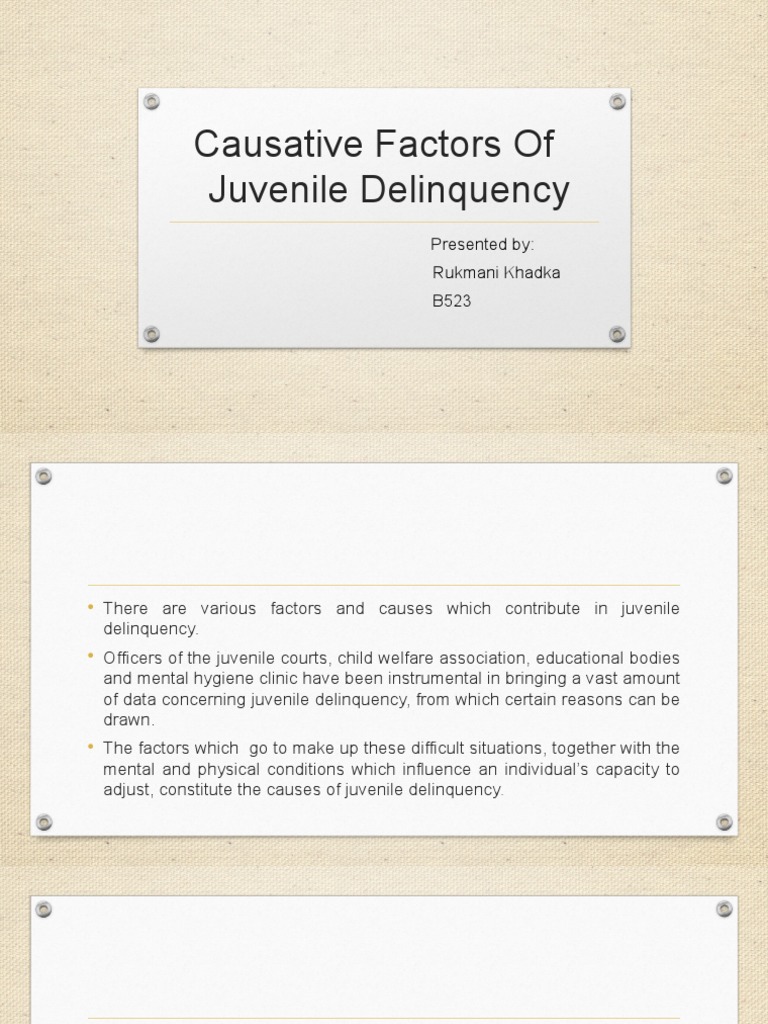 Causes of Juvenile Delinquency Explained | PDF | Juvenile Delinquency ...