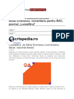 Mihai Eminescu: Comentariu Pentru BAC, Poemul Luceafărul": Paginarea Ziarelod